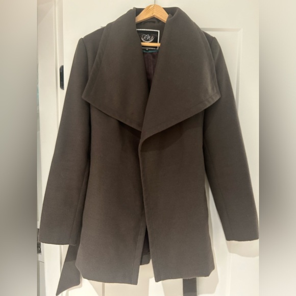 RW&Co Wool Gray Wrap Coat - Picture 1 of 3